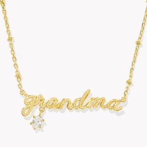 Kendra Scott Grandma Gold Crystal Short Pendant Necklace-NWT